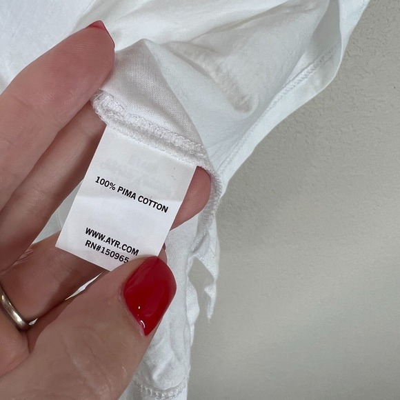 AYR Women's Crewneck T-Shirt Lightweight Pullover Short Sleeve White Size XS - Picture 7 of 11